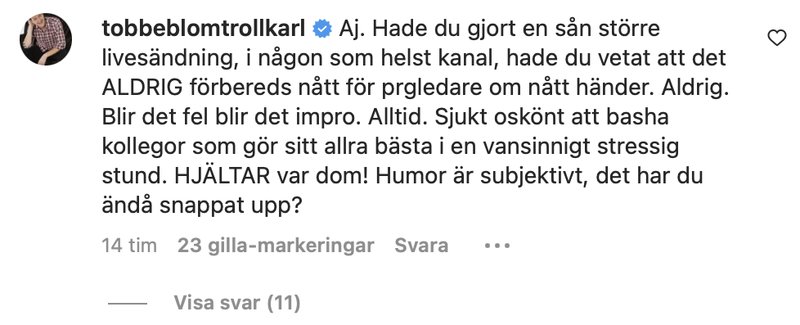 Tobbe Trollkar kommenterar Pekka Heinos inlägg Tobbe Trollkar kommenterar Pekka Heinos inlägg